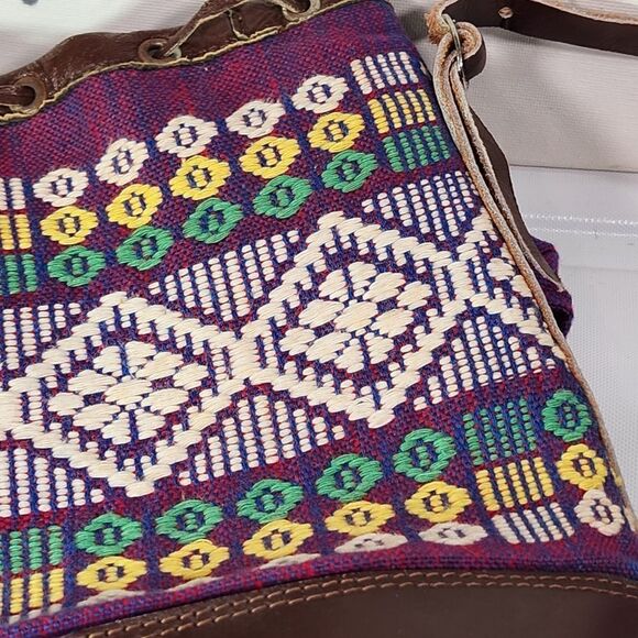 Handcrafted Guatemala Mini Leather Bag - Picture 9 of 15